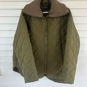 Banana Republic Green Quilted Puffer Jacket
